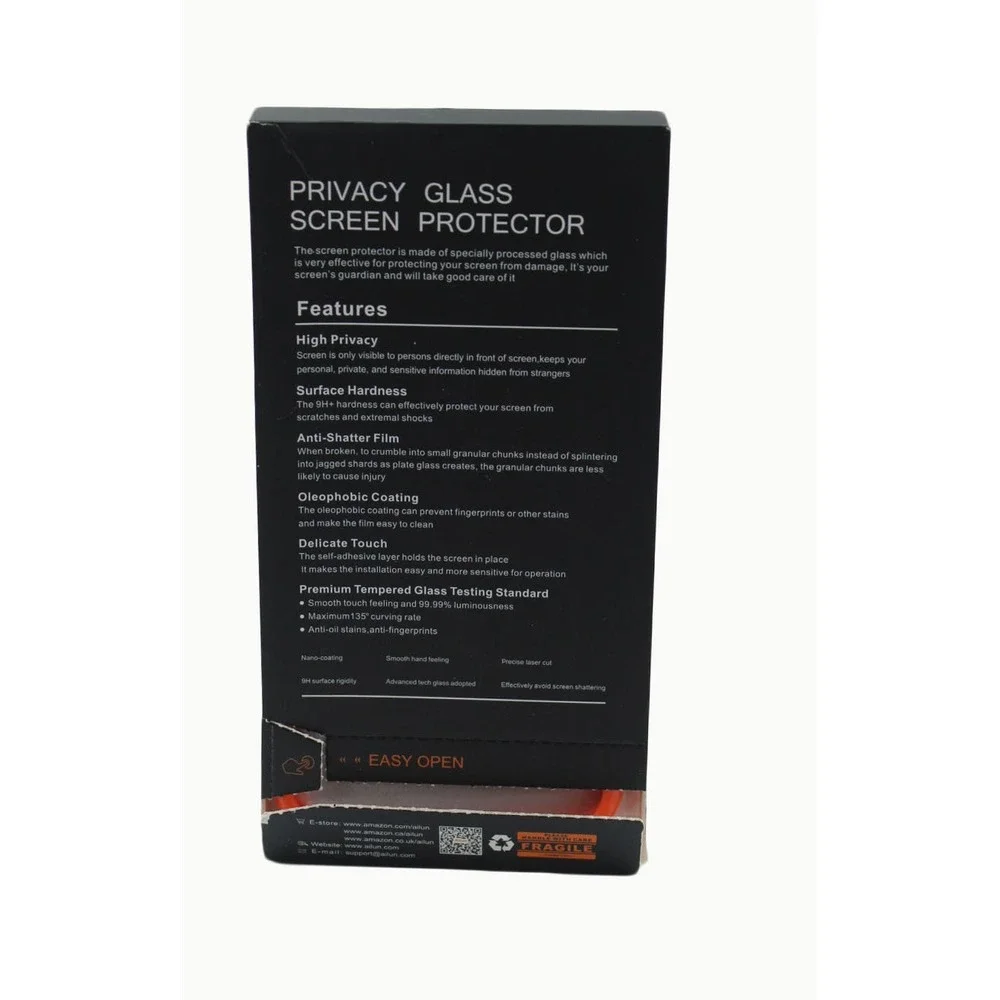 Ailun 3 Pack Privacy Screen Protector for iPhone 16 Pro 6.3 Inch Tempered Glass